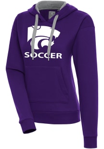 Antigua K-State Wildcats Womens Purple Soccer Victory Hooded Sweatshirt