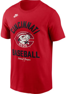 Nike Cincinnati Reds Red Cooperstown Arched Name Baseball Short Sleeve T Shirt
