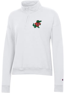 Champion Florida Gators Womens White Powerblend Qtr Zip