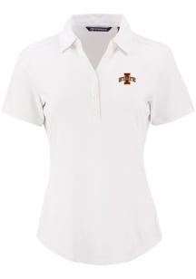 Cutter and Buck Iowa State Cyclones Womens White Forge Eco Polo Short Sleeve Polo Shirt