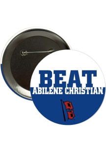 Tulsa Golden Hurricane BEAT Abilene Christian 3" Button - Navy Blue