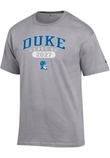 Champion Duke Blue Devils Grey Class of 2027 Jersey Short Sleeve T Shirt