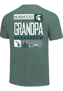 Michigan State Spartans Green Grandpa Tiles Short Sleeve T Shirt