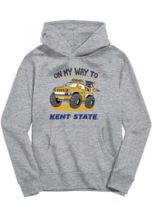 Vive La Fete Kent State Golden Flashes Youth Grey On My Way Long Sleeve Hoodie