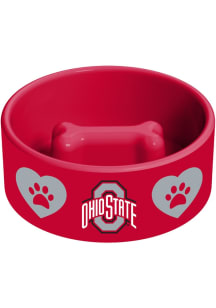 Ohio State Buckeyes Pet Bowl with Bone Serving Tray