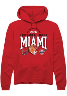 Summit Sportswear Miami RedHawks Mens Red MAC 2026 WBB Tournament Bound Long Sleeve Hoodie