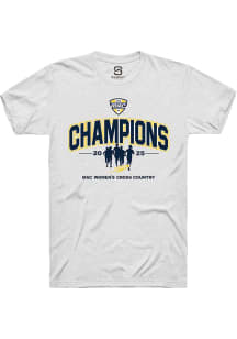 Summit Sportswear Toledo Rockets White 2025 MAC Womens Cross Country Champions Stack Short Sleeve..