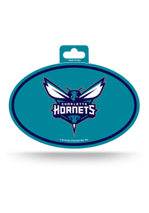 Charlotte Hornets Oval Auto Decal - Teal