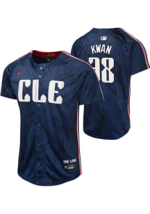 Steven Kwan  Nike Cleveland Guardians Youth Navy Blue City Connect Limited Jersey