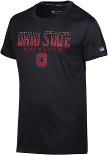Champion Ohio State Buckeyes Black Flat Name Athletic Short Sleeve T Shirt