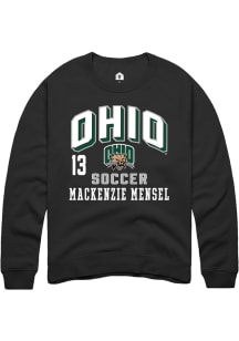 Mackenzie Mensel Ohio Bobcats Mens Black NIL Arch Logo Player Crew
