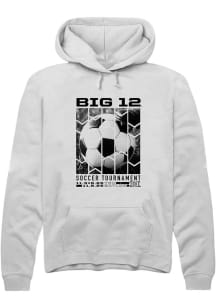Summit Sportswear Big 12 Mens White 2025 Soccer Tournament Long Sleeve Hoodie