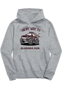 Vive La Fete Alabama A&M Bulldogs Youth Grey On My Way Long Sleeve Hoodie