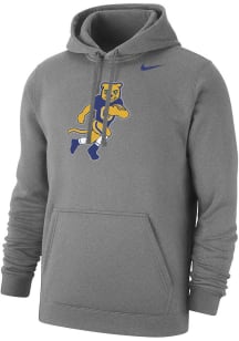 Nike Pitt Panthers Mens Grey Football Football Roc Club Fleece Long Sleeve Hoodie