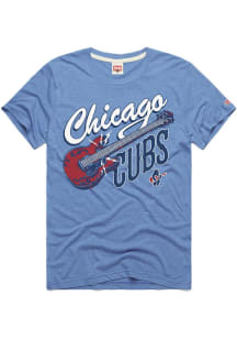 Homage Chicago Cubs Light Blue Guitar Bear Short Sleeve Fashion T Shirt
