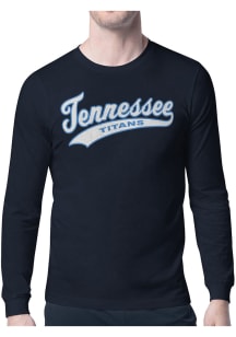 Starter Tennessee Titans Navy Blue Tailsweep Long Sleeve T Shirt
