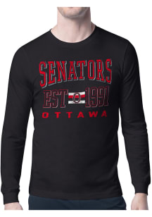Starter Ottawa Senators Black Retro Long Sleeve T Shirt