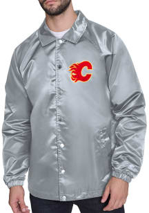 Starter Calgary Flames Mens Grey Shield Medium Weight Jacket
