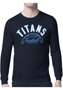 Starter Tennessee Titans Navy Blue Half Ball Long Sleeve T Shirt