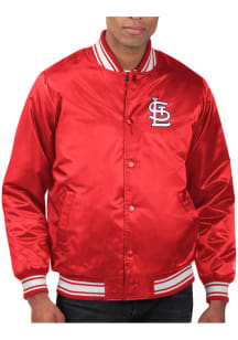 Starter St Louis Cardinals Mens Red Stacked Logo Medium Weight Jacket