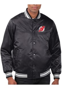 Starter New Jersey Devils Mens Black Stacked Logo Medium Weight Jacket