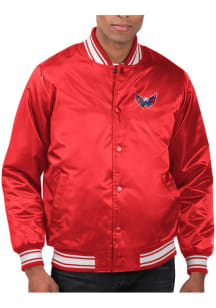 Starter Washington Capitals Mens Red Stacked Logo Medium Weight Jacket