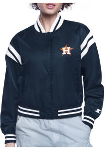 Starter Houston Astros Womens Navy Blue Circe Logo Medium Weight Jacket