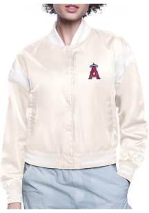 Starter Los Angeles Angels Womens White Circe Logo Medium Weight Jacket