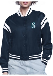 Starter Seattle Mariners Womens Navy Blue Circe Logo Medium Weight Jacket
