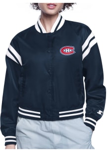 Starter Montreal Canadiens Womens Navy Blue Circe Logo Medium Weight Jacket