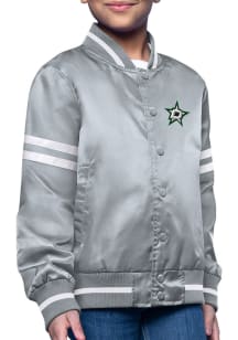 Starter Dallas Stars Girls Grey Circe Logo Medium Weight Jacket
