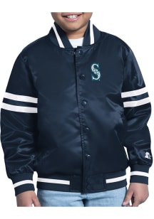 Starter Seattle Mariners Youth Navy Blue Shield Medium Weight Jacket