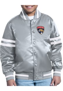 Starter Florida Panthers Youth Grey Shield Medium Weight Jacket