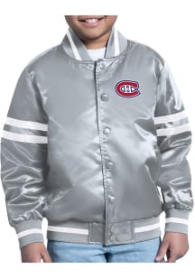 Starter Montreal Canadiens Youth Grey Shield Medium Weight Jacket