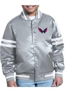 Starter Washington Capitals Youth Grey Shield Medium Weight Jacket