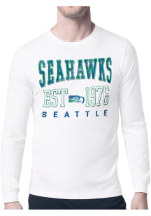 Starter Seattle Seahawks White Retro Long Sleeve T Shirt