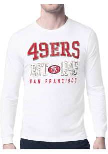 Starter San Francisco 49ers White Retro Long Sleeve T Shirt