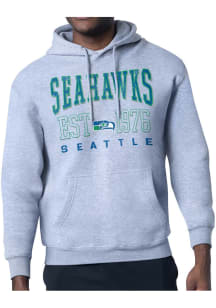 Starter Seattle Seahawks Mens Grey Retro Long Sleeve Hoodie