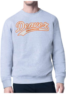 Starter Denver Broncos Mens Grey Tailsweep Long Sleeve Crew Sweatshirt