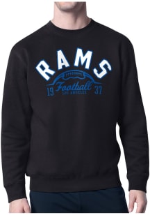 Starter Los Angeles Rams Mens Black Half Ball Long Sleeve Crew Sweatshirt