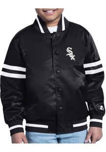 Starter Chicago White Sox Youth Black Stacked Logo Medium Weight Jacket