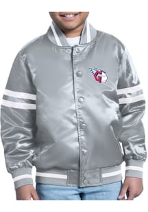 Starter Cleveland Guardians Youth Grey Stacked Logo Medium Weight Jacket