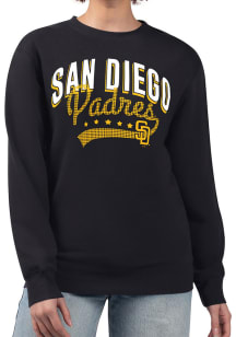 4Her San Diego Padres Womens Black Filigree Crew Sweatshirt