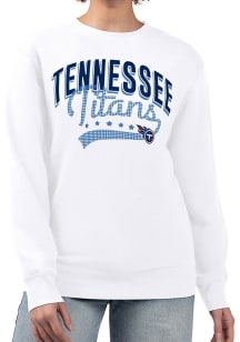 4Her Tennessee Titans Womens White Filigree Crew Sweatshirt