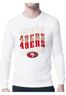 Starter San Francisco 49ers White Wave Long Sleeve T Shirt