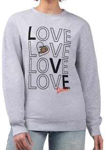 4Her Anaheim Ducks Womens Grey Love Crew Sweatshirt