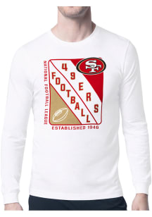 Starter San Francisco 49ers White Shield Long Sleeve T Shirt