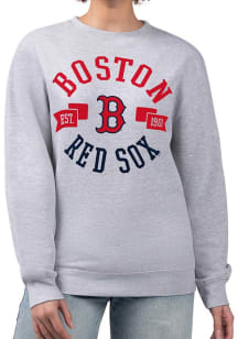 4Her Boston Red Sox Womens Grey City Crew Sweatshirt