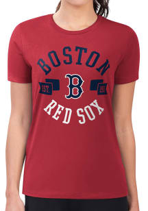 4Her Boston Red Sox Womens Red City Fitted Short Sleeve T-Shirt