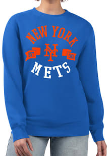 4Her New York Mets Womens Blue City Crew Sweatshirt